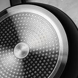 Matt Tebbutt 26cm Recycled Forged Aluminium Sauté Pan with Lid, Black