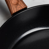 Matt Tebbutt 26cm Recycled Forged Aluminium Sauté Pan with Lid, Black