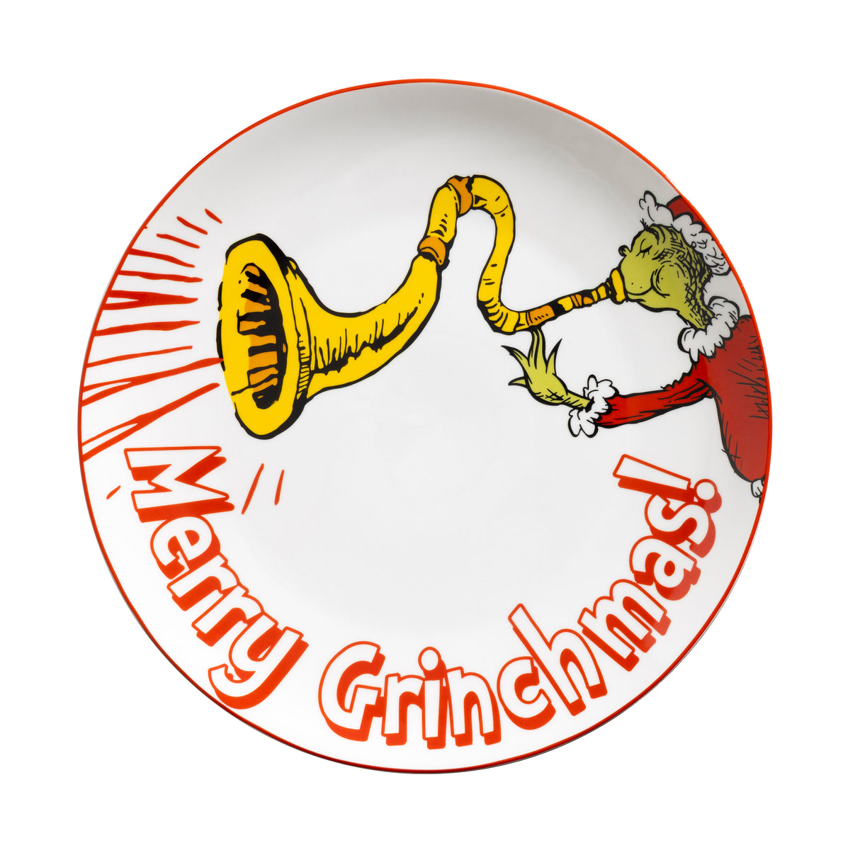 The Grinch ‘Merry Grinchmas’ 12PC Porcelain Dinner Set Christmas Plates & Bowls