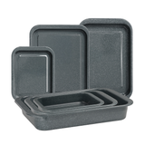 6-Piece Grey Enamel Ovenware Set