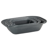 3-Piece Grey Enamel Pie Dish Set