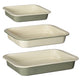 J&L 3-Piece Enamel Roasting Tin Set, Sage Green & Cream