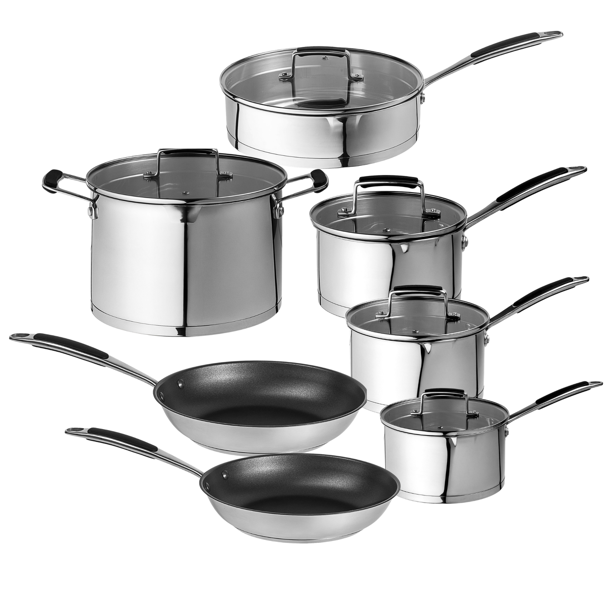 7-Piece Stainless Steel Pan Set