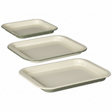 J&L 3-Piece Enamel Oven Tray Set, Sage Green & Cream