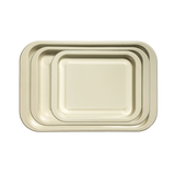 J&L 3-Piece Enamel Oven Tray Set, Sage Green & Cream