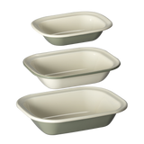 J&L 3-Piece Enamel Pie Dish Set, Sage Green & Cream
