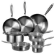 J&L 'Signature' 8-Piece Tri-Ply Stainless Steel Pan Set