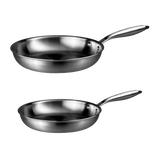 J&L 'Signature' Tri-Ply Stainless Steel 2-Piece Frying Pan Set