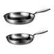 J&L 'Signature' Tri-Ply Stainless Steel 2-Piece Frying Pan Set