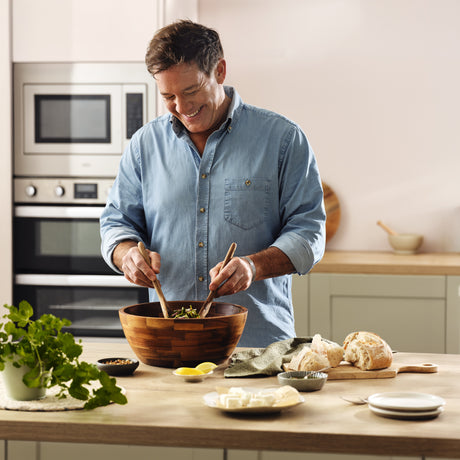 Matt Tebbutt Acacia Wood Salad Bowl & Servers Set