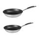 2-Piece Stainless Steel Non-Stick Frying Pan Set