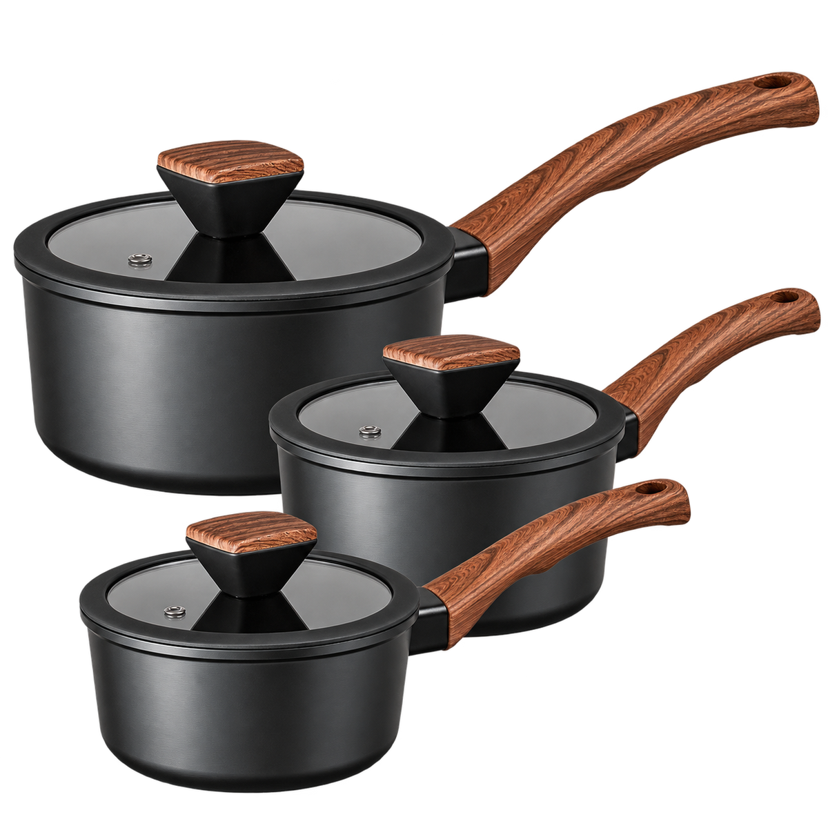 Matt Tebbutt Recycled Forged Aluminium Saucepan Set, 3 Piece